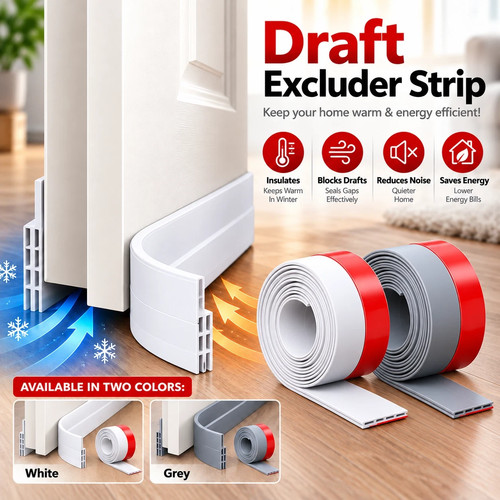 Door draft excluder strip - door,