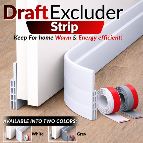 Door draft excluder strip - draft,