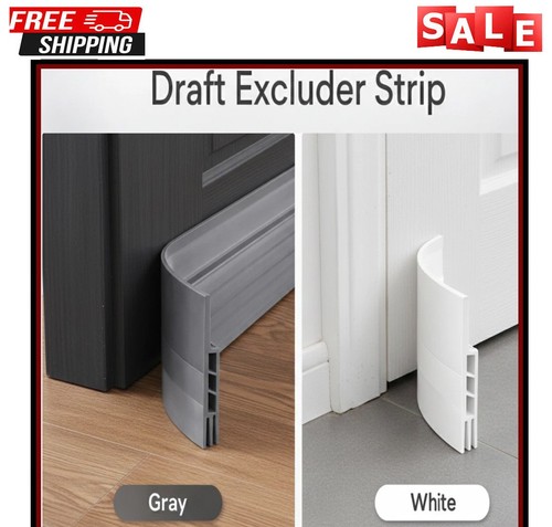 Door draft excluder strip self - excluder,