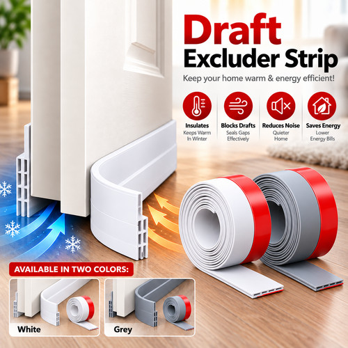 Door draft excluder strip - door,